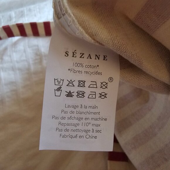 New Sezane Amour Club Striped Tote - Red/White - Picture 6 of 9